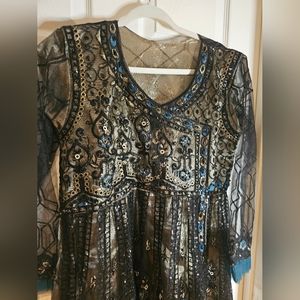 Long dress, designer, shalwar kameez, kaftan, long shirt, top,